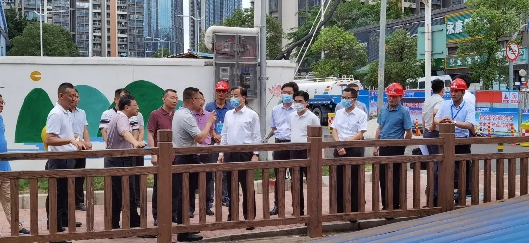 東莞市市長肖亞非等領導視察我司在建項目——東江下遊片區水汙染綜合治理工程（萬江街道段）